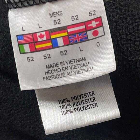 Spyder Jacket Men Large Black‎ Stretch Fleece Full Zip Lightweight Waffle Warm - Picture 9 of 11